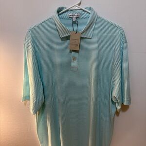 Peter Millar Aqua Striped Polo Shirt